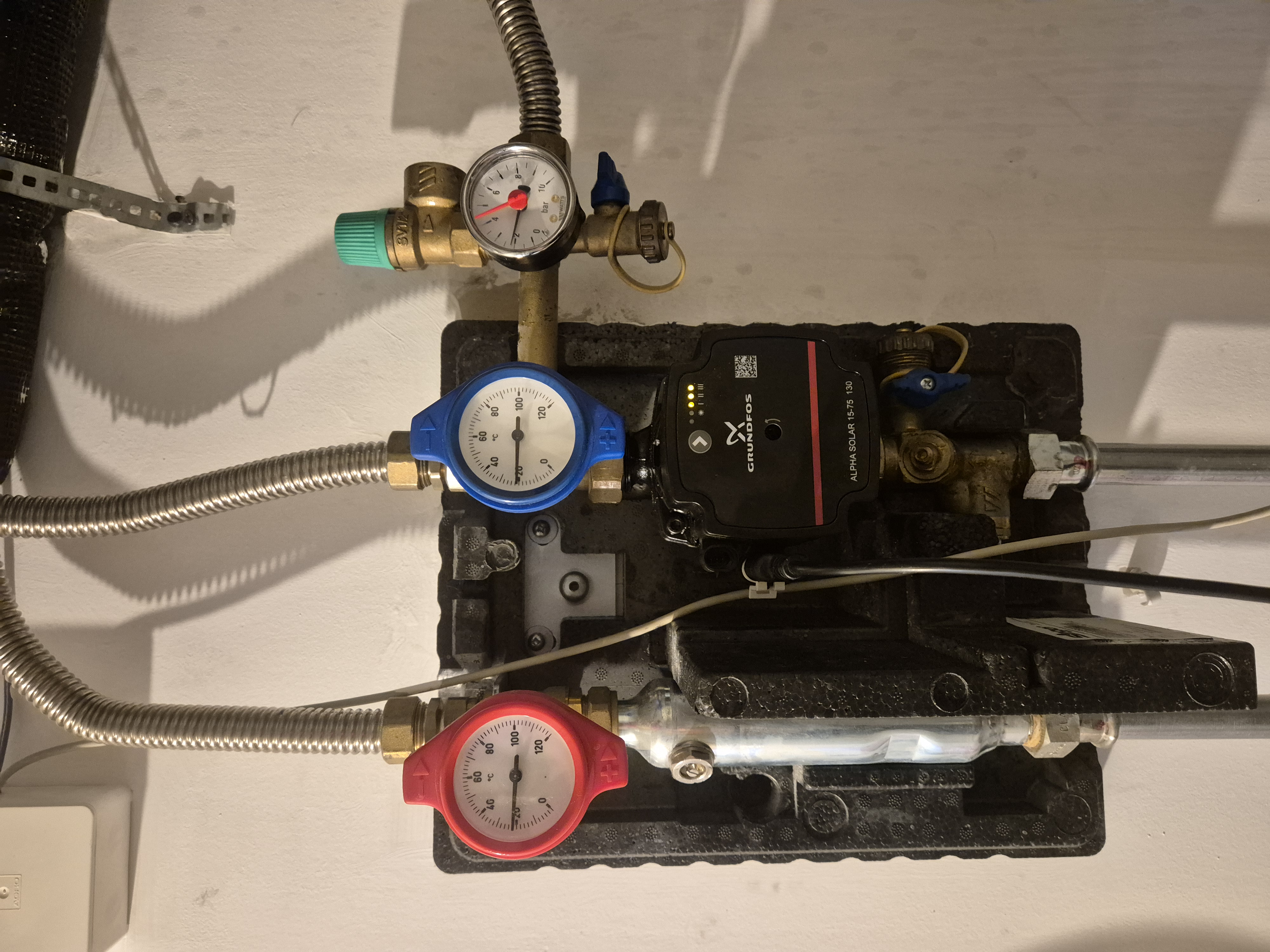 Remplacement d'un circulateur Grundfos Alpha Solar 15-75 sur circuit solaire thermique